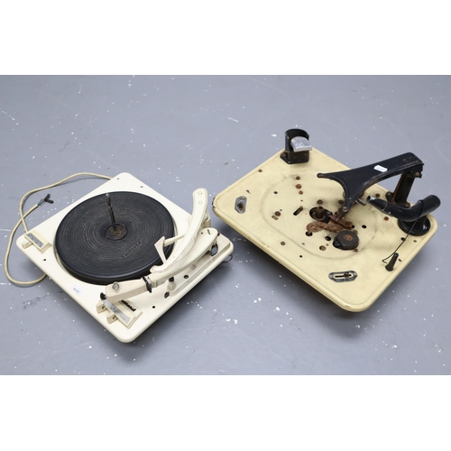 807 - Garrard RC60/D16 automatic record changer (spares and repairs) and a Garrard RC210 in cream also sol... 