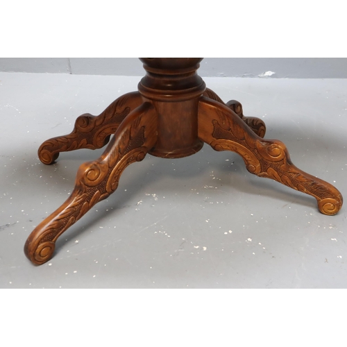 592 - An Inlaid Wooden Floral Italian Style Coffee Table, Approx 21