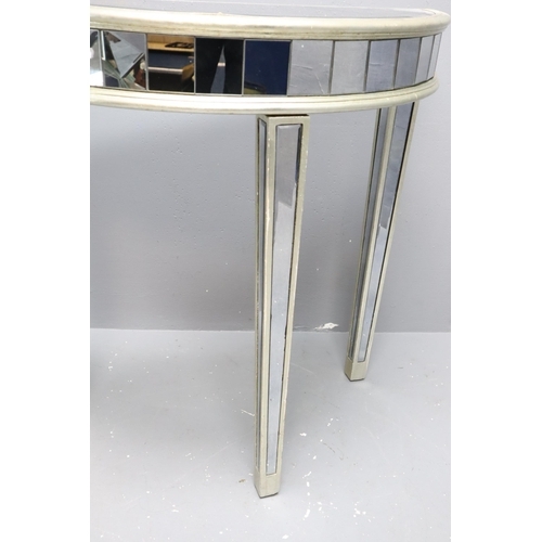 588 - Half Moon Glass Topped Side Table (27