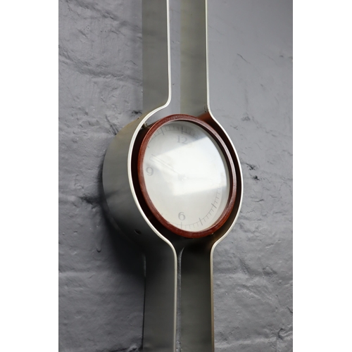 442 - Nextime Wall Clock in Stainless Steel Mount (43