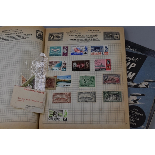 454 - A Selection of Stamps and Stamp Albums To Include Unsorted Mounted Stamps, Two Empty Stamp Albums, A... 