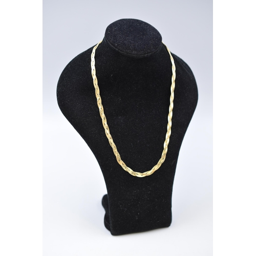 5 - A 925. Silver Gold Tone Plait Necklace Chain