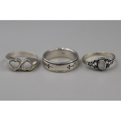 29 - Selection of Five Hallmarked/S925 Rings (Display not included)