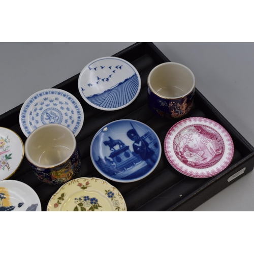 124 - Selection of Authentic Miniature Collectors Plates including Orchard Glory, Royal Copenhagen, and Sp... 