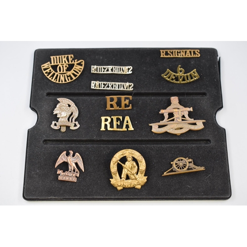 125 - Selection of Military Badges including 28th London Regiment Rifles, South Africa Regiment, South Afr... 