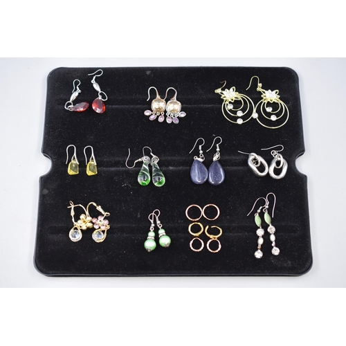 127 - Selection of 13 Pairs of Earrings including Gold and Silver