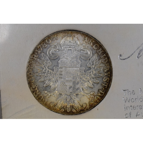 144 - Maria Theresa Cased 1780 Silver Thaler