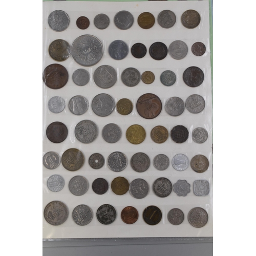 148 - Approx 250 British and Foreign Coins Complete with Folder