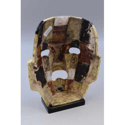 160 - Mayan Aztec Ceremonial Abalone Shell Death Mask (9