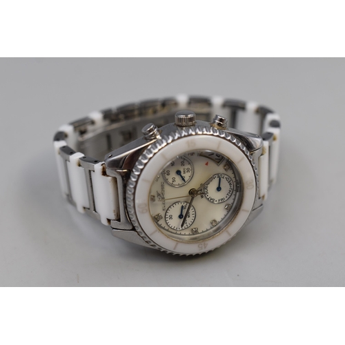 64B - A Klaus-Kobec Ladies Quartz Chronograph Watch, With Mother of Pearl Dial. Working