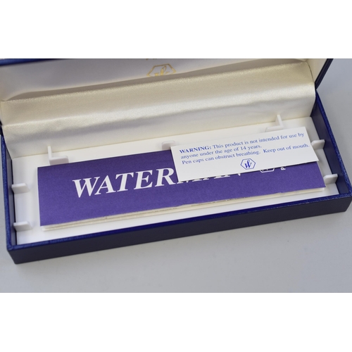 169 - A Waterman Paris Gold Tone and Matte Black Ball Point Pen, In Presentation Box