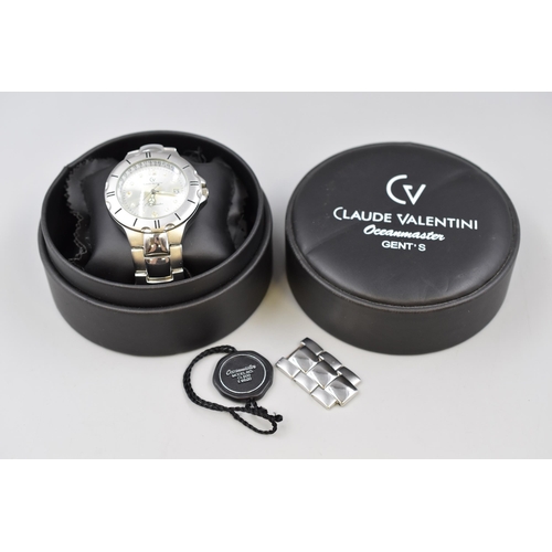 69 - Claude Valentini Oceanmaster Quartz Movement Complete in Presentation Box