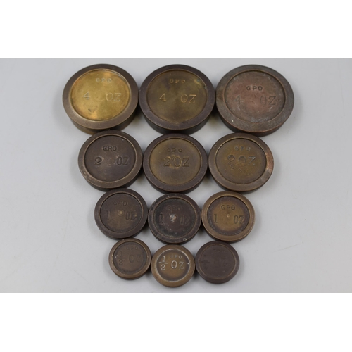 174 - Selection of GPO 1950s / 60s Weights with Crown Ciphers