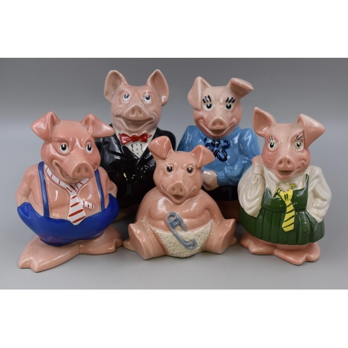 254 - Wades Natwest Piggy-banks All Complete with Original Stoppers (Some a/f) (Complete Family) (Tallest ... 