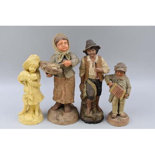 255 - Selection of 4 European Studio Pottery Figures (Tallest 11