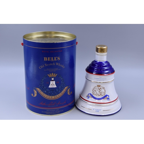 261 - Bells Scotch Whisky Sealed Decanter Celebrating the Birth of Princess Beatrice Complete with Case