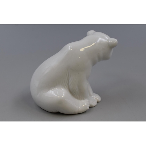 191 - Boxed Lladro Seated Polar Bear Figurine No.1207-B (3