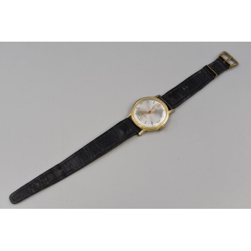 87 - An Expert Mechanical Gents Watch, With Leather Strap (Working)