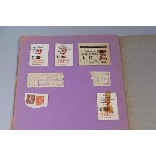 194 - Old scrapbook containing a programme from the Morecambe and Wise show at Winter Gardens in Bournemou... 