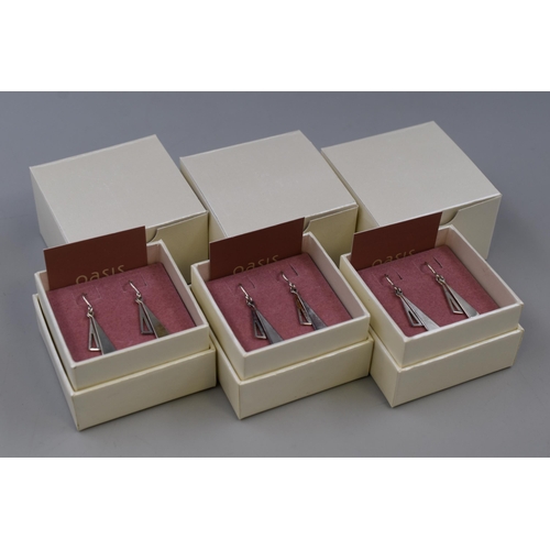 93 - Three Pairs of Silver 925, Dangly Earrings Complete in Presentation Boxes