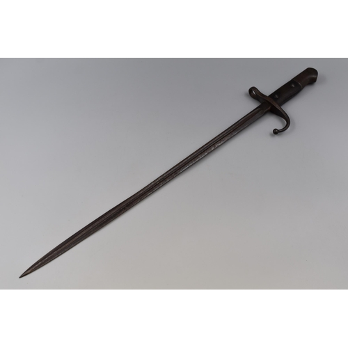 297 - A WWII Era Bayonet With Middle Eastern Markings, Approx 20.5