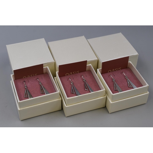 94 - Three Pairs of Silver 925, Dangly Earrings Complete in Presentation Boxes