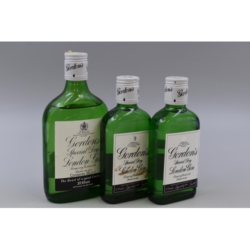 270 - Three Sealed Bottles of Gordons Special Dry London Gin (35cl & 2 20cl)