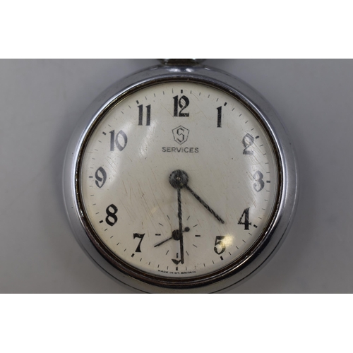 98 - A Mechanical Services Pocket Watch, In Working Order