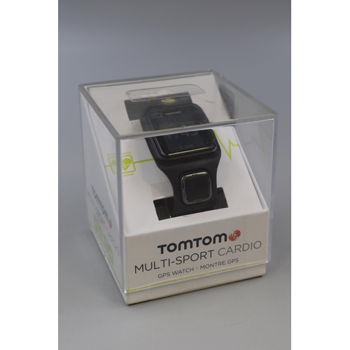 100 - A TomTom Multi-Sport Cardio Watch, With Charger. Working