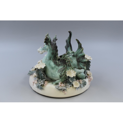 200 - A Large Fine Decorative Porcelain 'The Chessell Dragon' By Sheila Francis, Approx 8