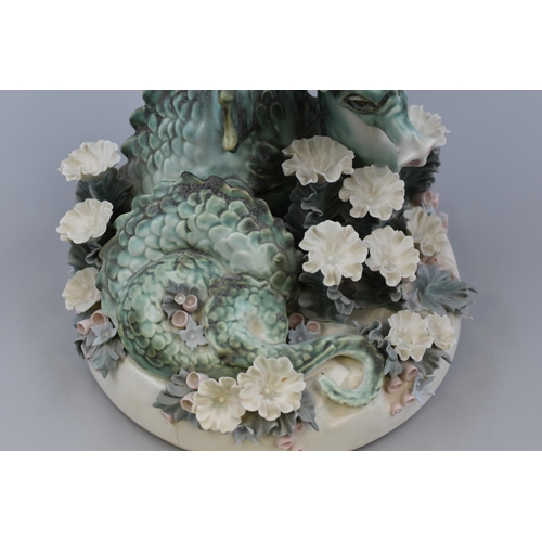 200 - A Large Fine Decorative Porcelain 'The Chessell Dragon' By Sheila Francis, Approx 8