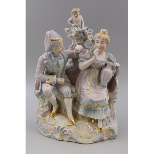 278 - A Vintage German Style Bisque Couple Figure, Approx 13