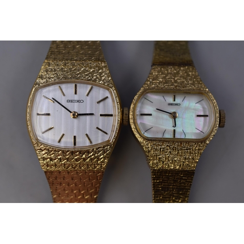 104 - Two Ladies Seiko Mechanical Watches (One AF, One Working). Includes Mother of Pearl Dial