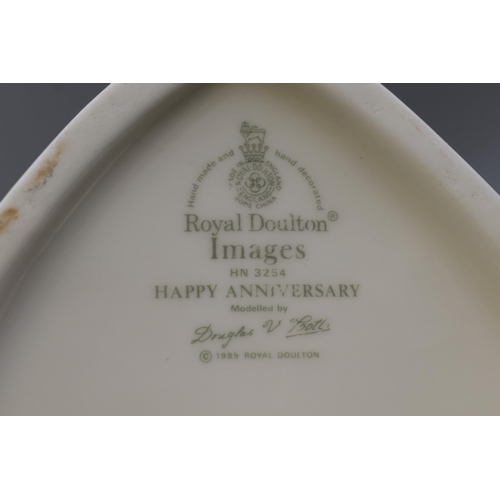 282 - A Royal Doulton Images 'Happy Anniversary' Ceramic Figure (HN 3254), Approx 12.5