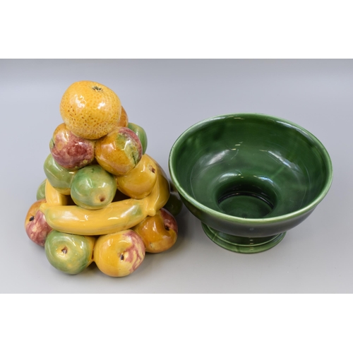 283 - Vintage 1960's Majollica Fruit Bowl, Every Mum used to have one