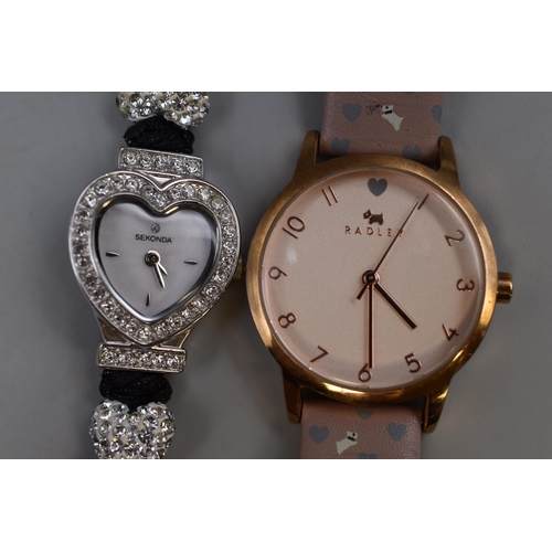 111 - Two Ladies Designer Quartz Watches To Include Radley and Sekonda. Both Working