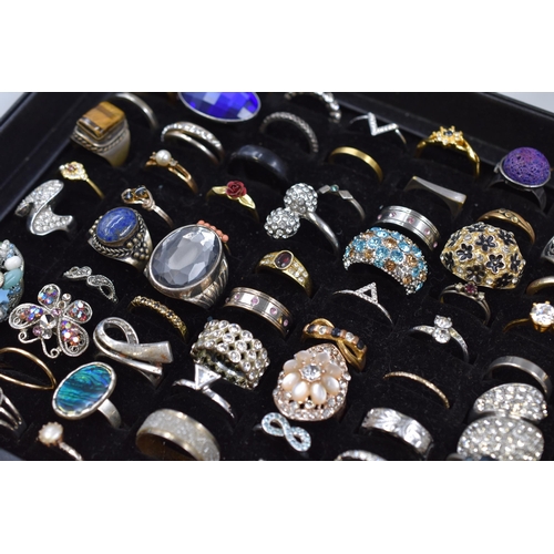 120 - A Selection of 100 Vintage Designer Rings, In Presentation Box