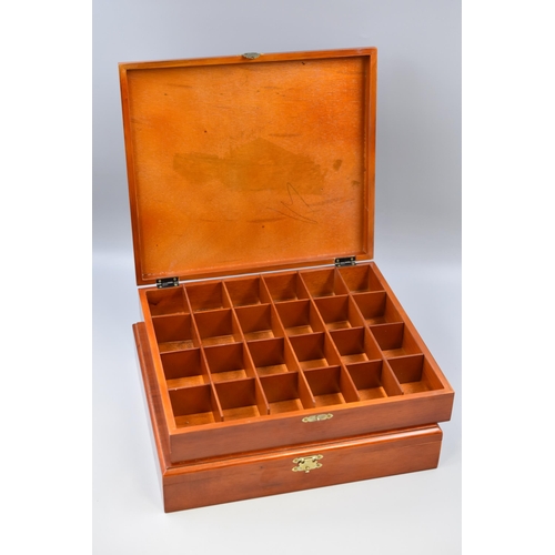 398 - Two Wooden Multi Sectional Collectors Boxes (13