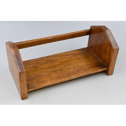 312 - Vintage Oak Handmade Book Shelf (12