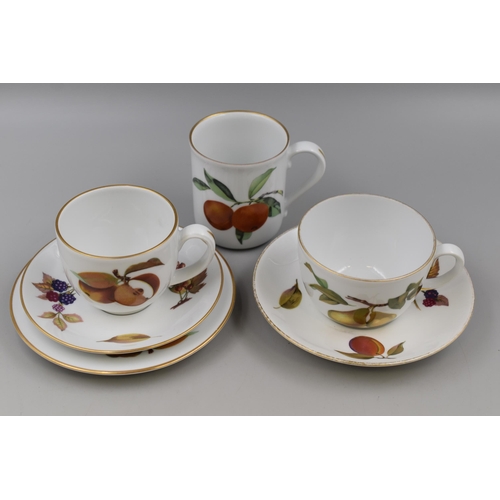 320 - A Thirty-Five Piece Royal Worcester Evesham and Evesham Vale Tea/Coffee Service To Include Two Teapo... 