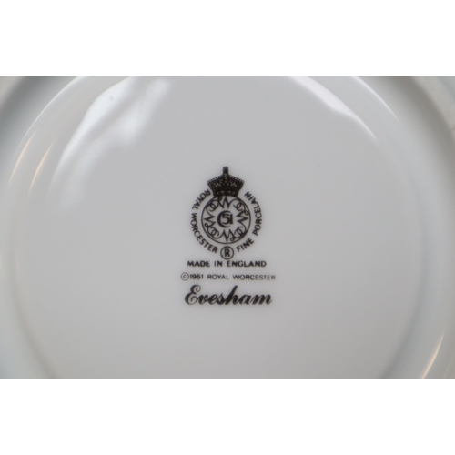 322 - A Royal Worcester Forty-Six Piece Evesham and Evesham Vale Dinner Service. Includes Dinner Plates, S... 