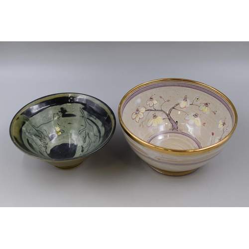 215 - Two Studio Pottery Bowls by Gordon Fox of Kentmere and Bridget Duxbury (Largest 7