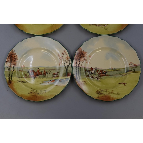 326 - Six Royal Doulton (D5104) Fox Hunting Plates