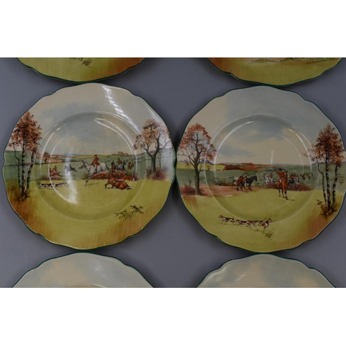 326 - Six Royal Doulton (D5104) Fox Hunting Plates