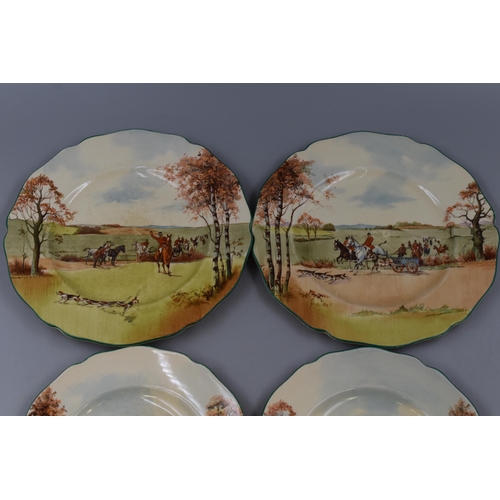 326 - Six Royal Doulton (D5104) Fox Hunting Plates