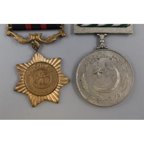 223 - Two Pakistan Medal Complete with Ribbons (100th Anniversary and War Medal)