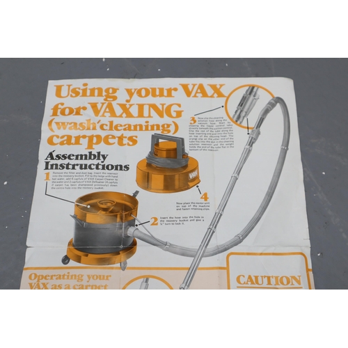 329 - Vintage VAX Vacuum Cleaner/Carpet Washer (Powers On When Tested) Missing Nozzles and Brushes