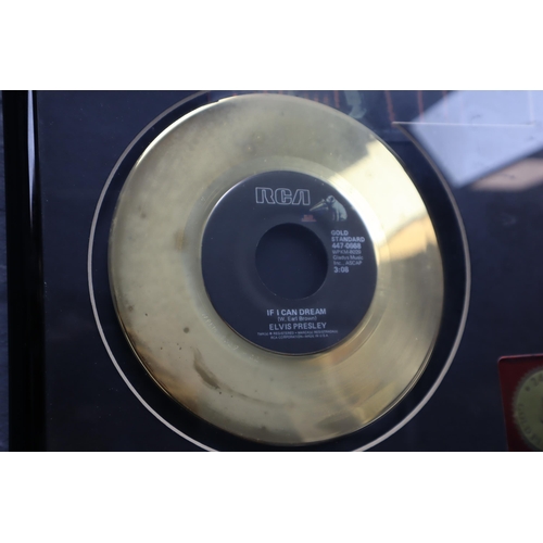 332 - Special Edition Gold Plated Record in Recognition of a Million Sales for In the Ghetto in Framed Mou... 