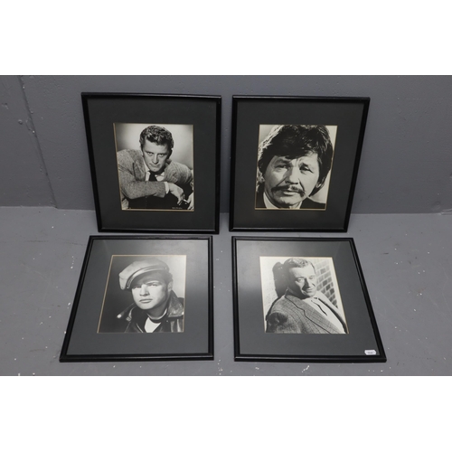 339 - Four Iconic Film Star Pictures in Framed Mount (15