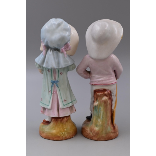 235 - Two 19th Century German Figures of Boy and Girl (7.5